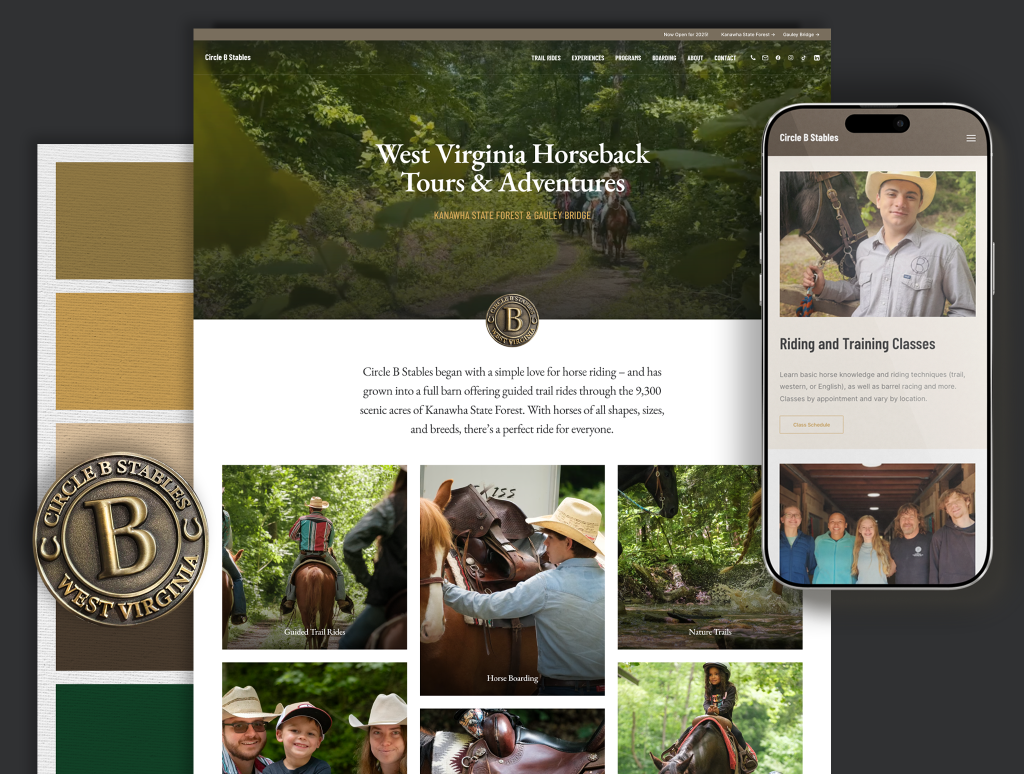 circle b stables - websites built by blackwell and co.
